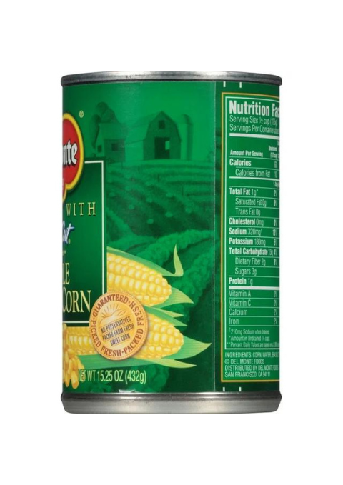 Del Monte Golden Sweet Whole Kernel Corn 15.25 oz Can